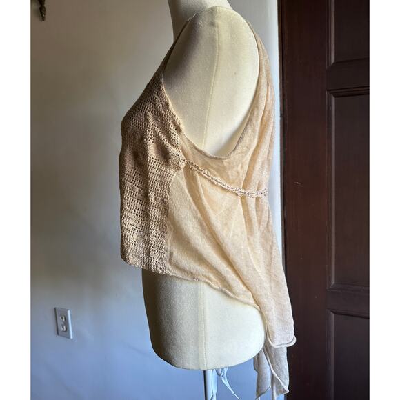 RISTO BIMBILOSKI | Boho Cream Cotton Crochet Tie Back  Bohemian Festival | Small - Picture 5 of 7